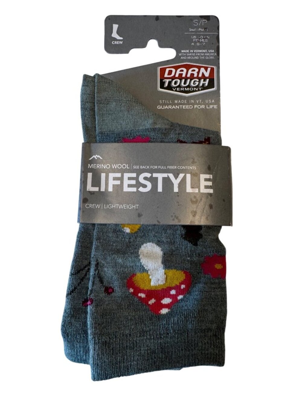 Darn Tough  few Socks Size Small 4.5-7 Lightweight Mushroom NWT Merino Wool